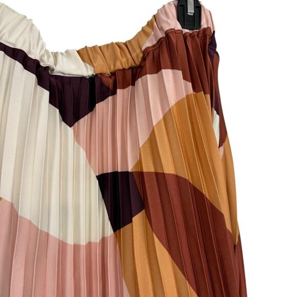 Worthington Satin Pleated Elastic Waist Pull On Skirt Maxi Log Womens sz XL - Picture 13 of 16